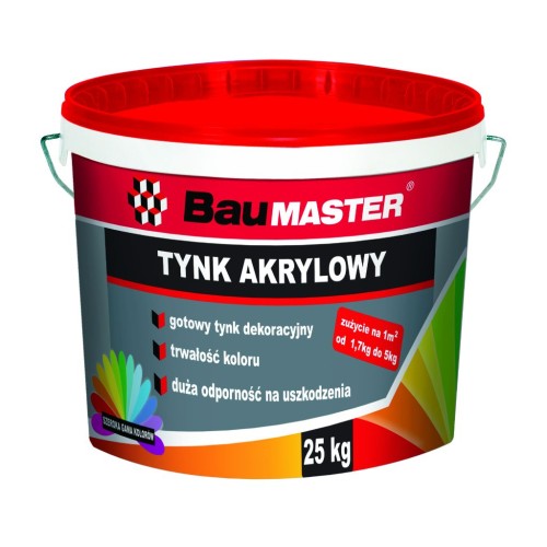 Tynk Akrylowy Baumaster 25kg kolor III grupa