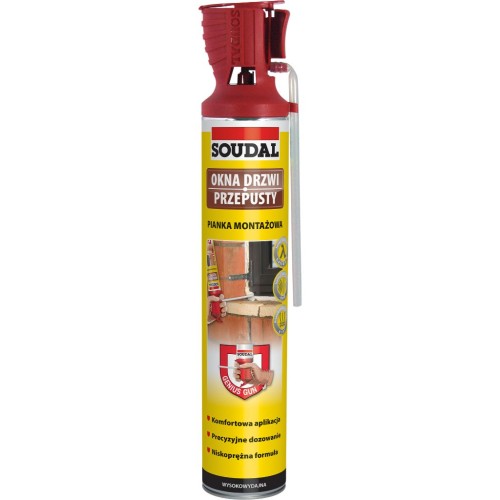 Pianka Montażowa z Aplikatorem Genius Gun Soudal 750ml 12 sztuk