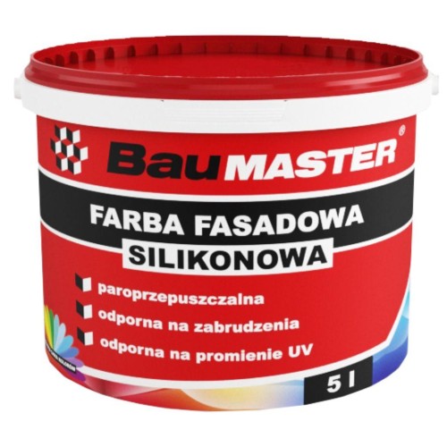 Farba-Fasadowa-Silikonowa-Baumaster-10-litrów-biała