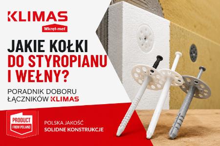Jakie kołki do styropianu i wełny wybrać? Poradnik o łącznikach KLIMAS Wkręt-met